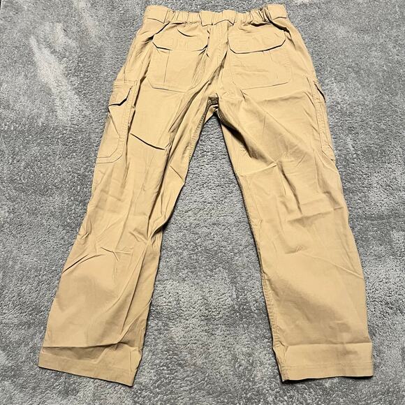 Duluth Trading Pants Mens Large DuluthFlex Dry On The Fly Cargo Light Brown - Picture 4 of 11
